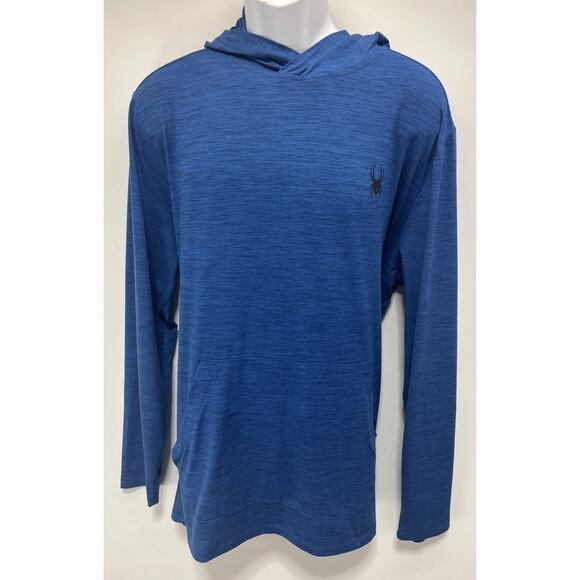 Spyder Active Men's Performance Lightweight Proweb Hoodie Blue XXL - Picture 1 of 8